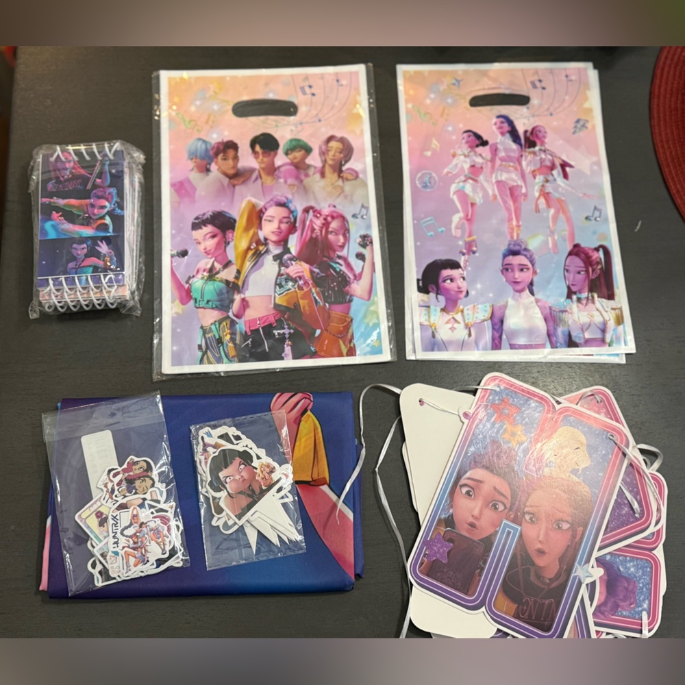 Kpop Demon Hunters Party Decorations & favors - NEW & Used (see description)